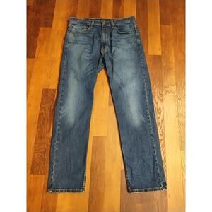 Levi's Jeans Mens 36 x 32 Blue 505 Denim Dark Wash Straight Great Condition